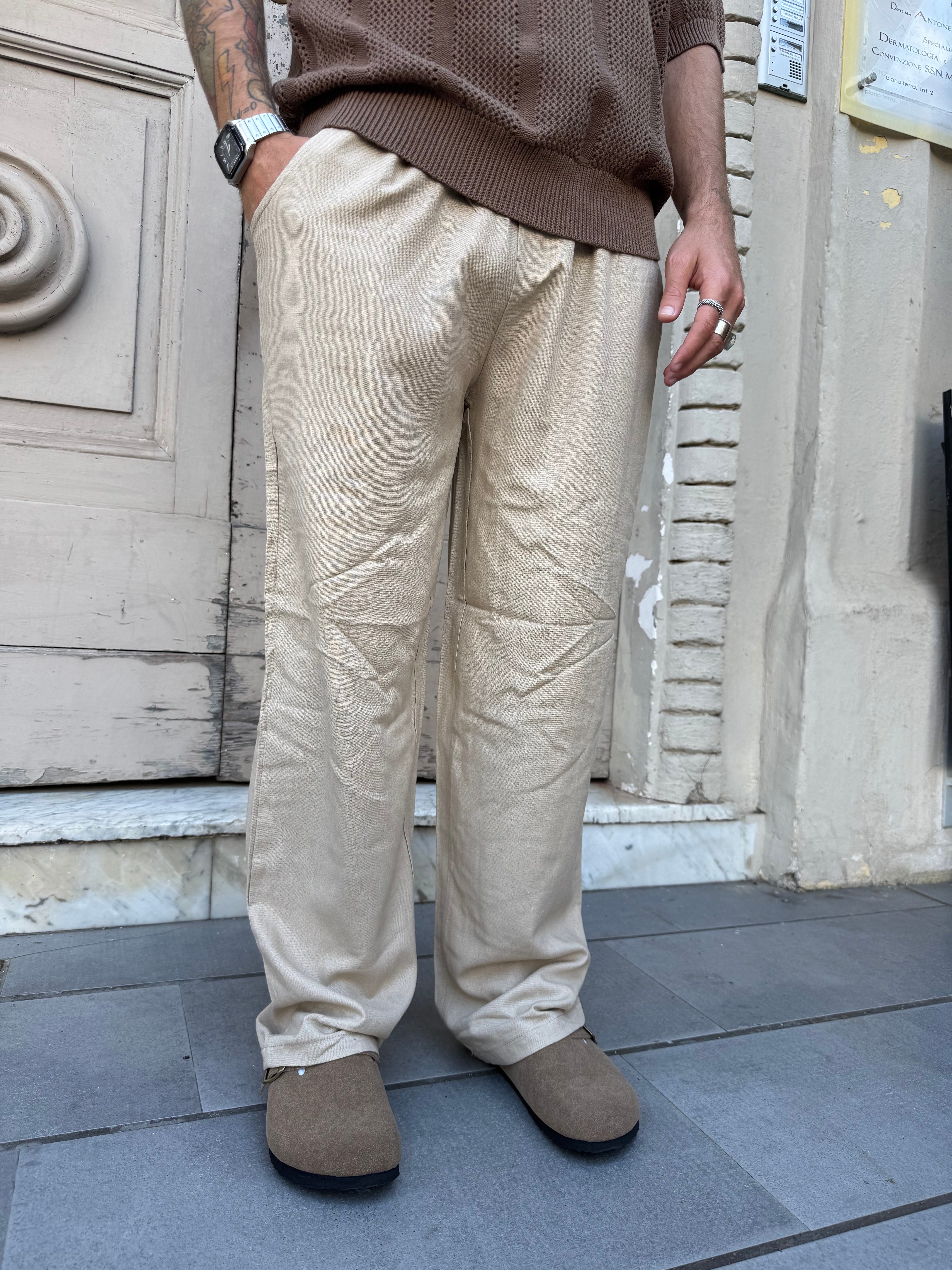 Pantalaccio oversize di lino