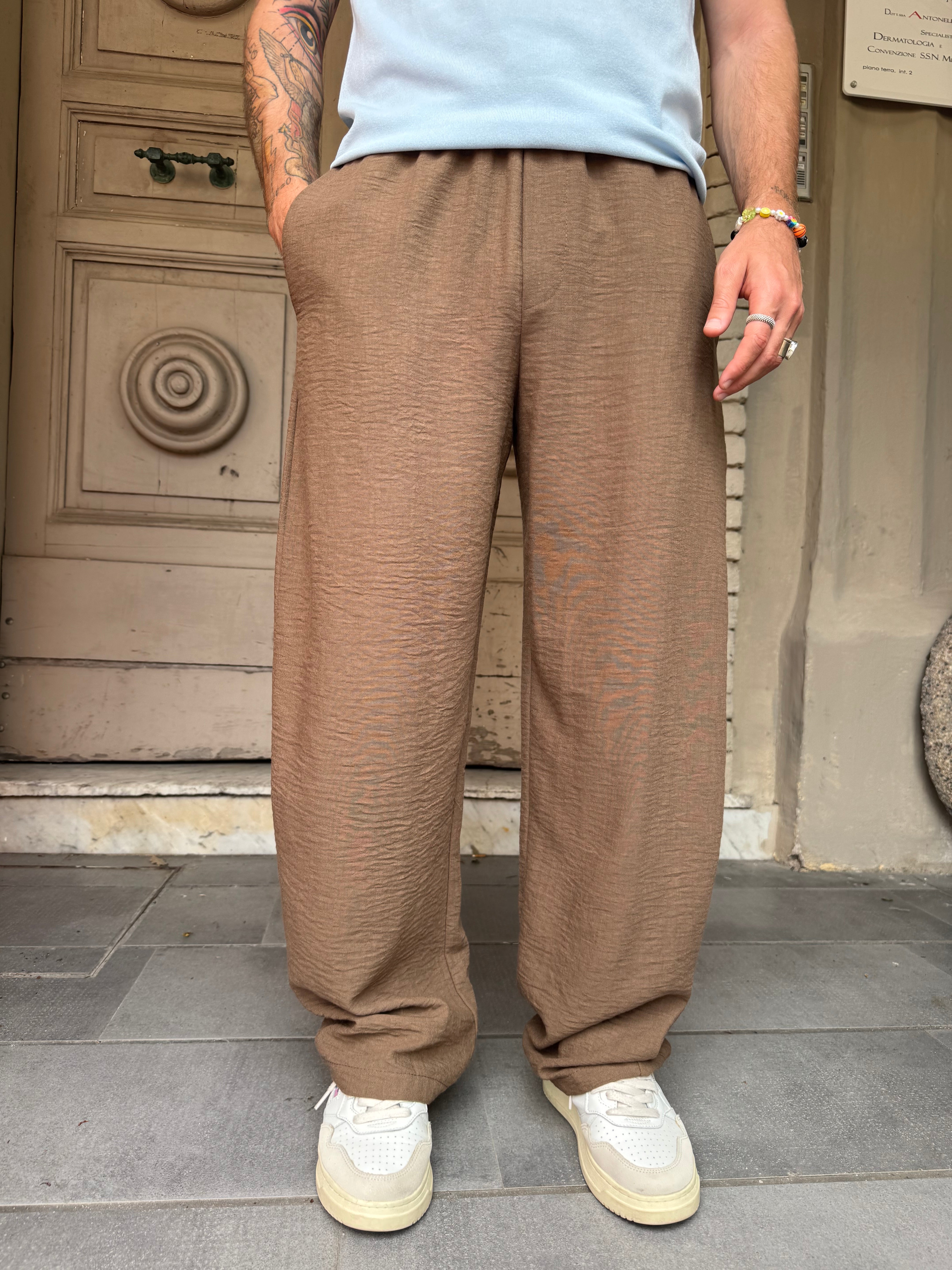 Pantalone Easy in Lino