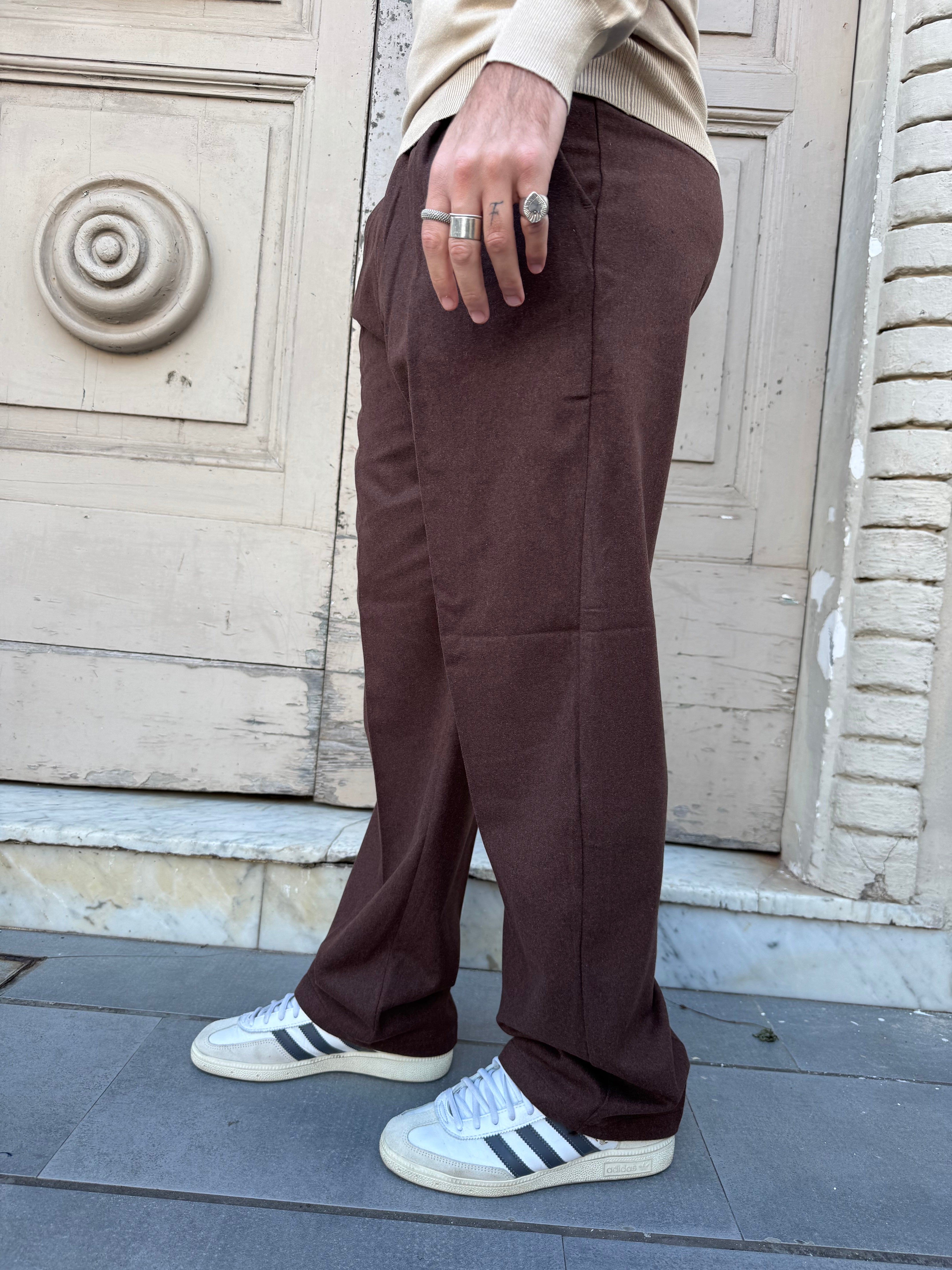 Panta baggy in lana
