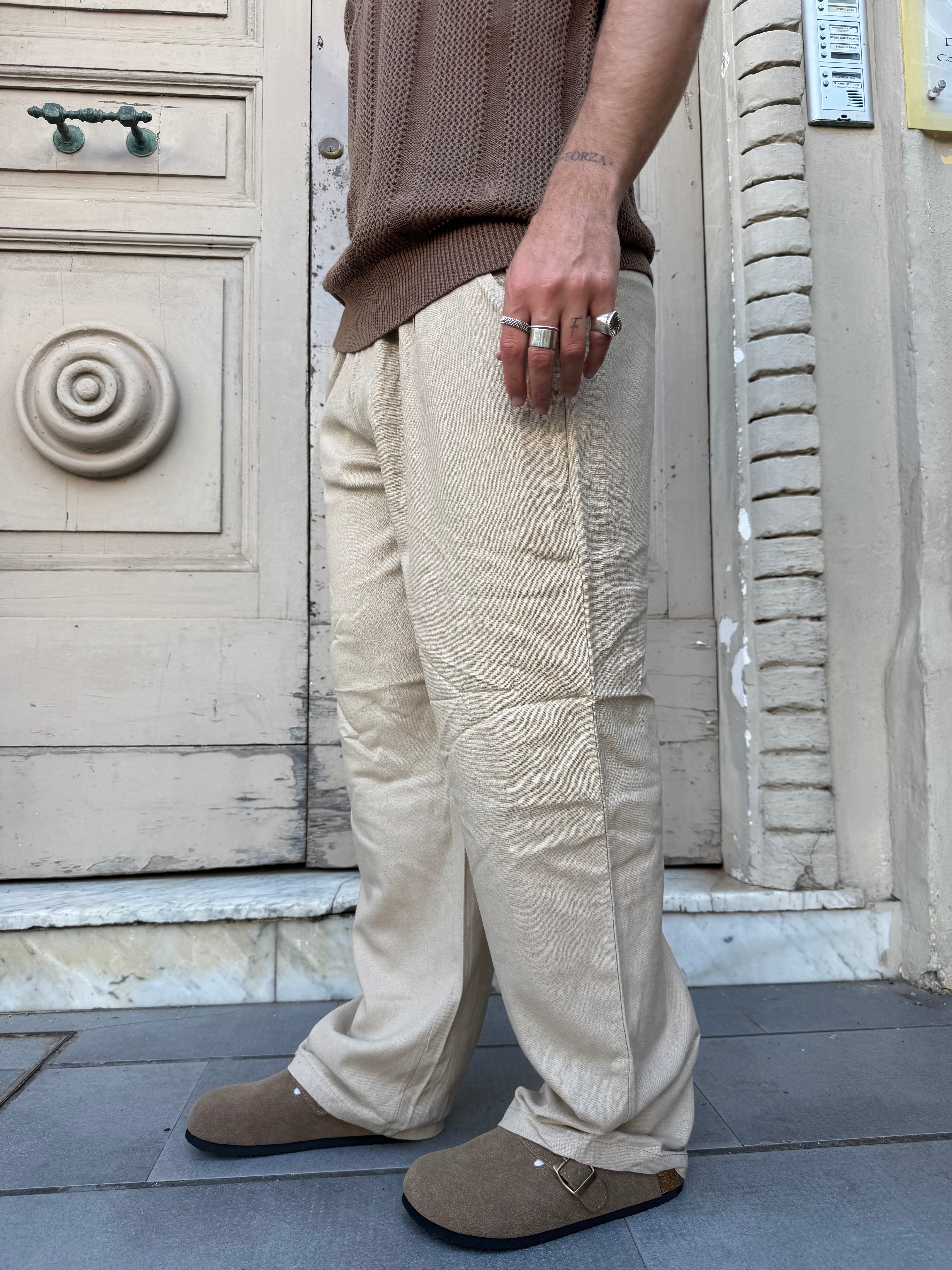 Pantalaccio oversize di lino