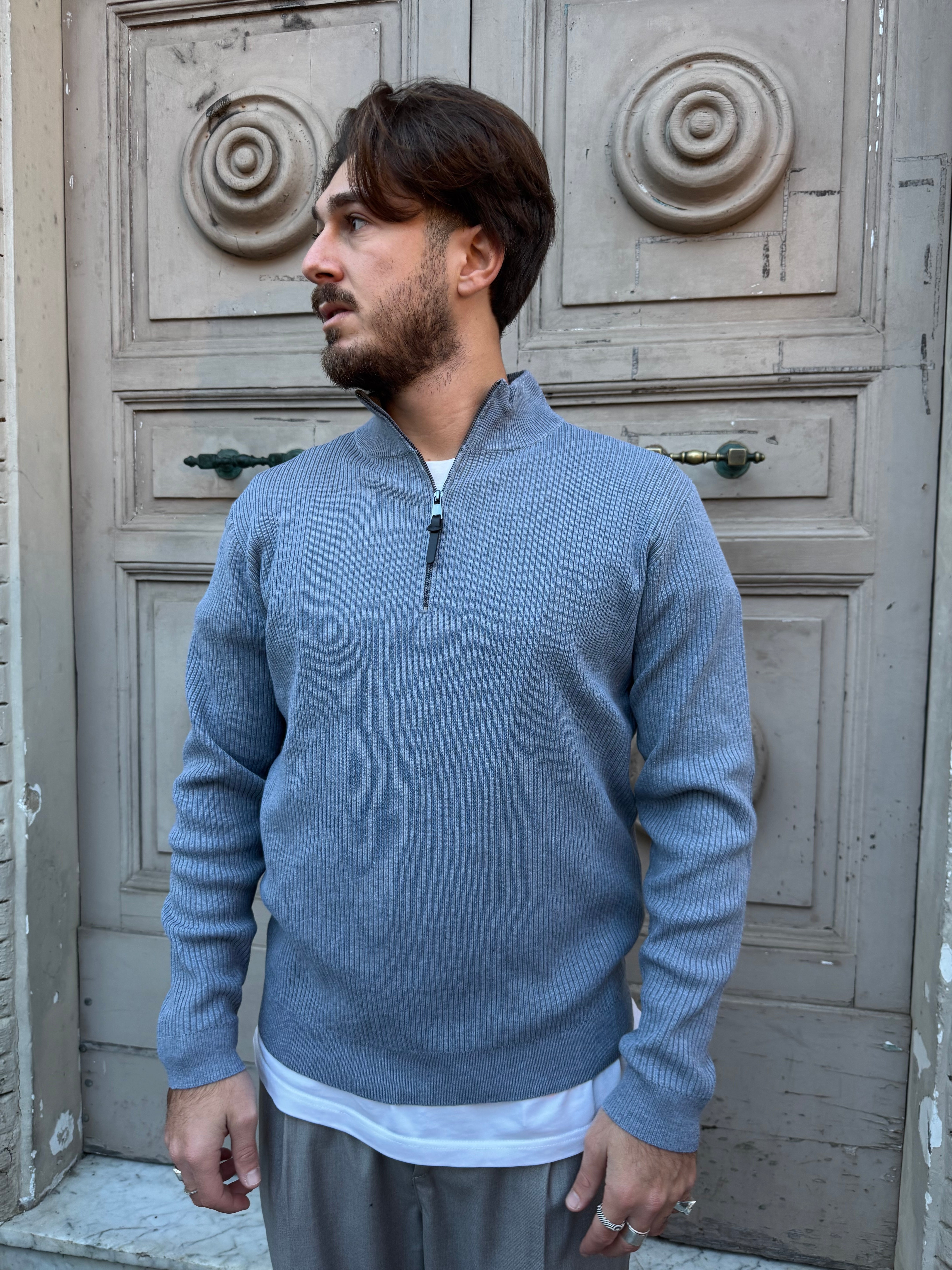 Maglione Mezza Zip