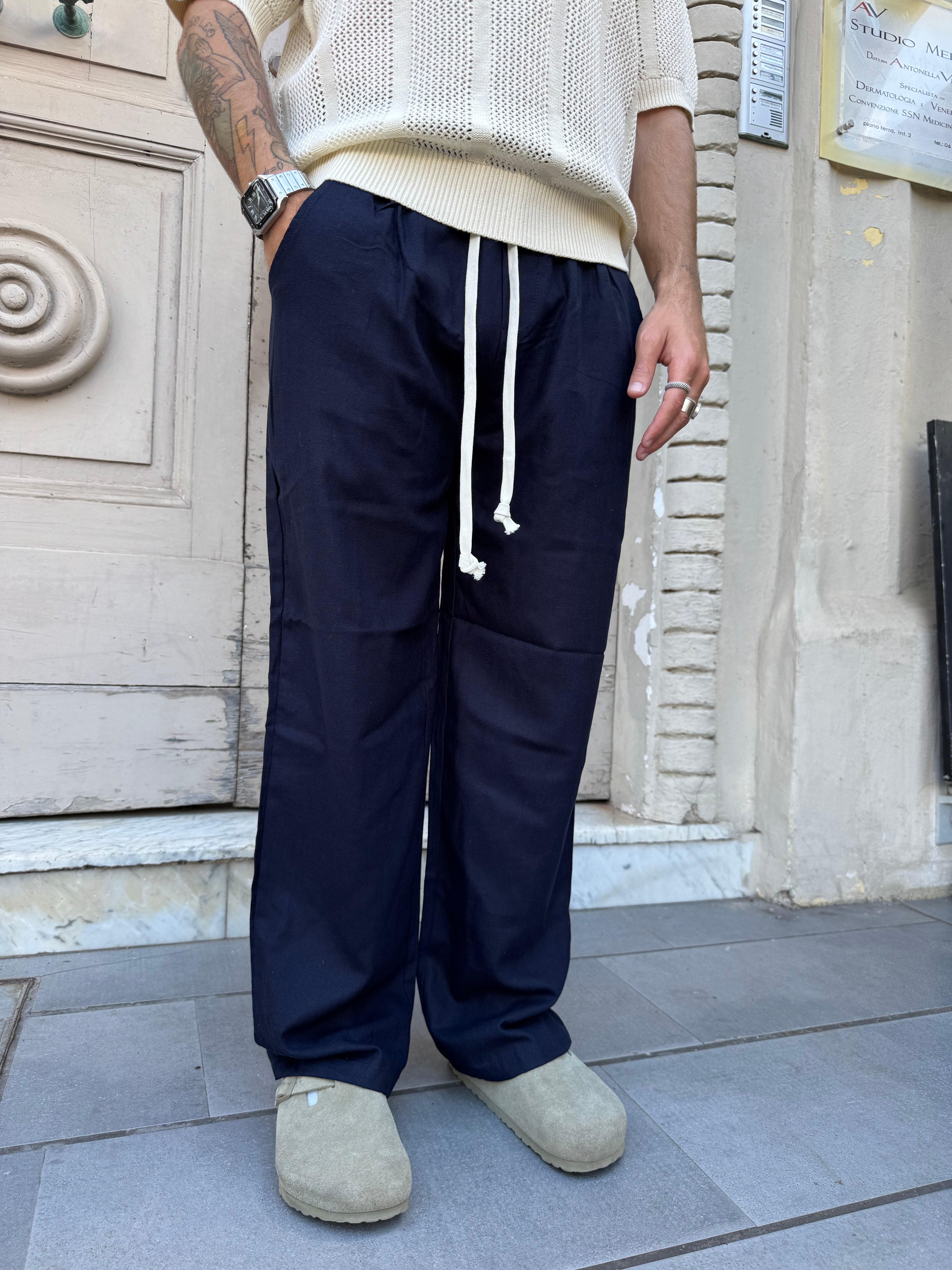 Pantalaccio oversize di lino