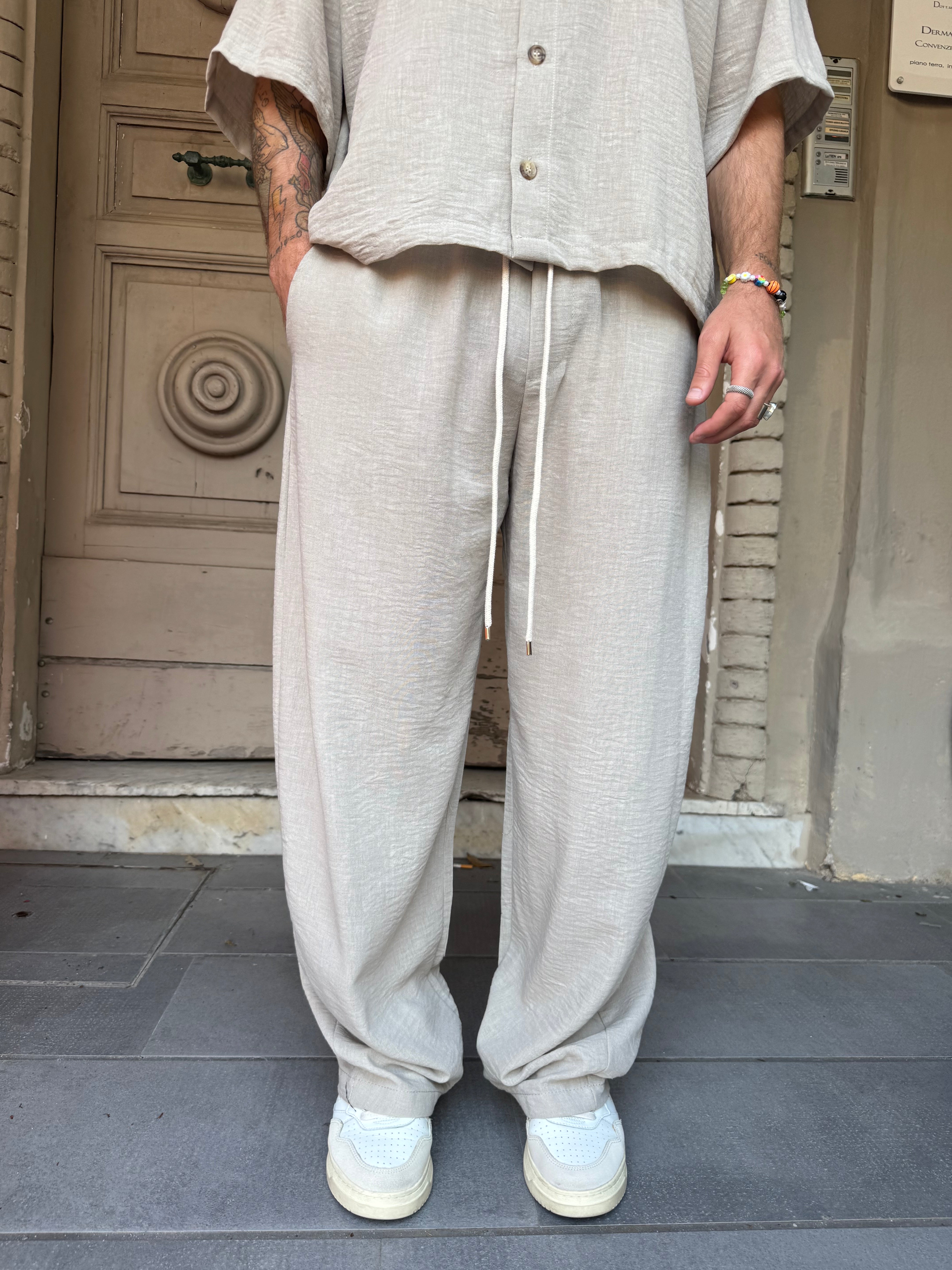 Pantalone Easy in Lino