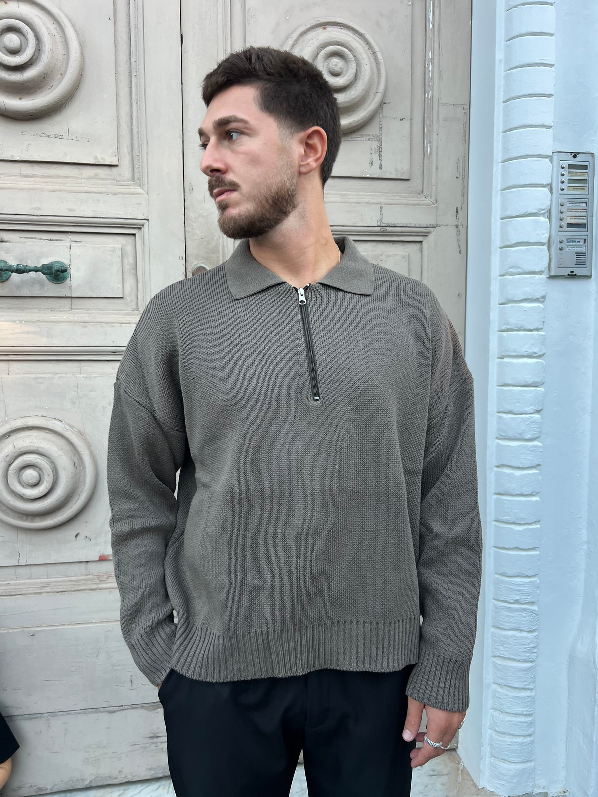Maglione Mezza Zip