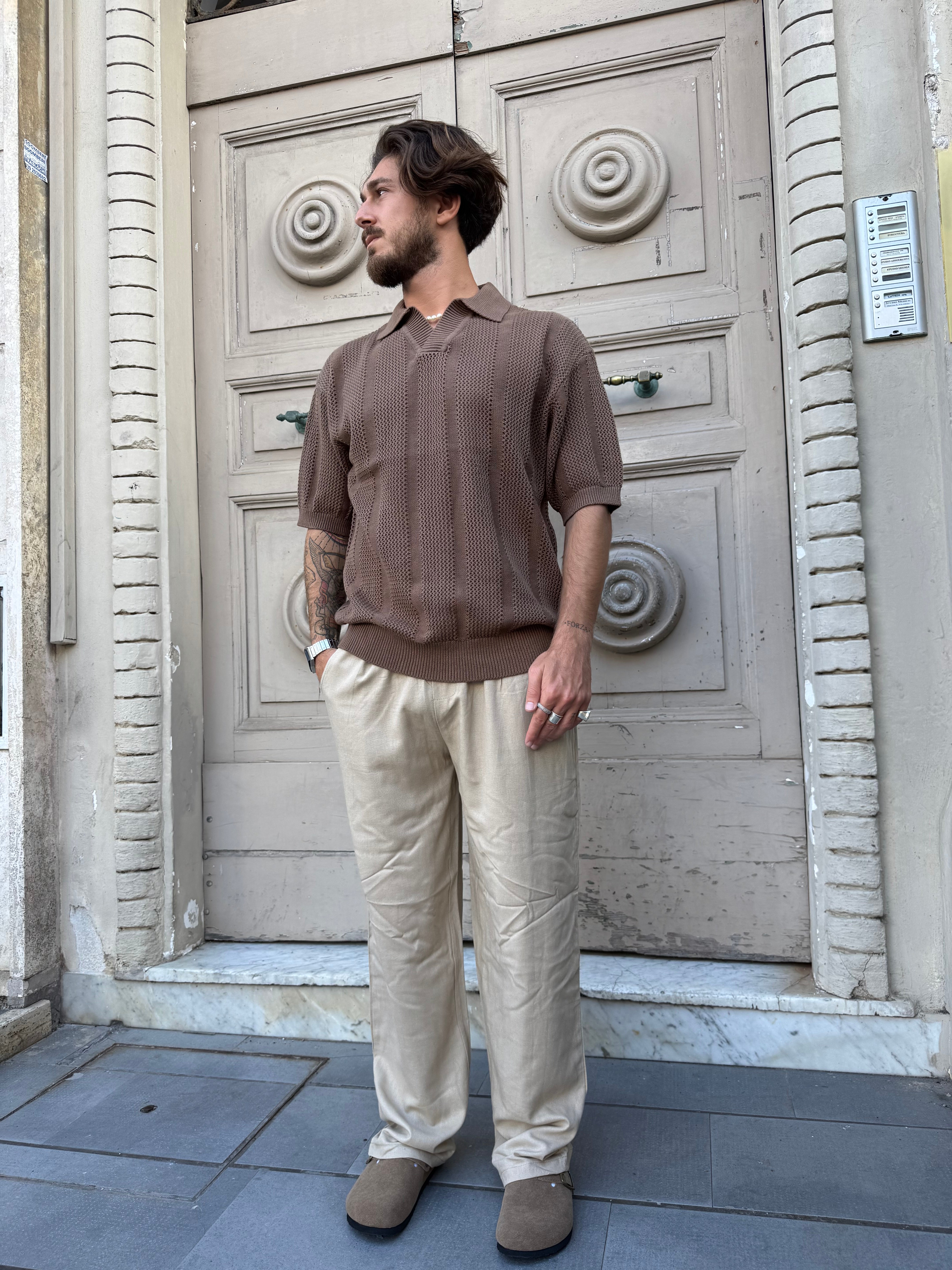 Pantalaccio oversize di lino
