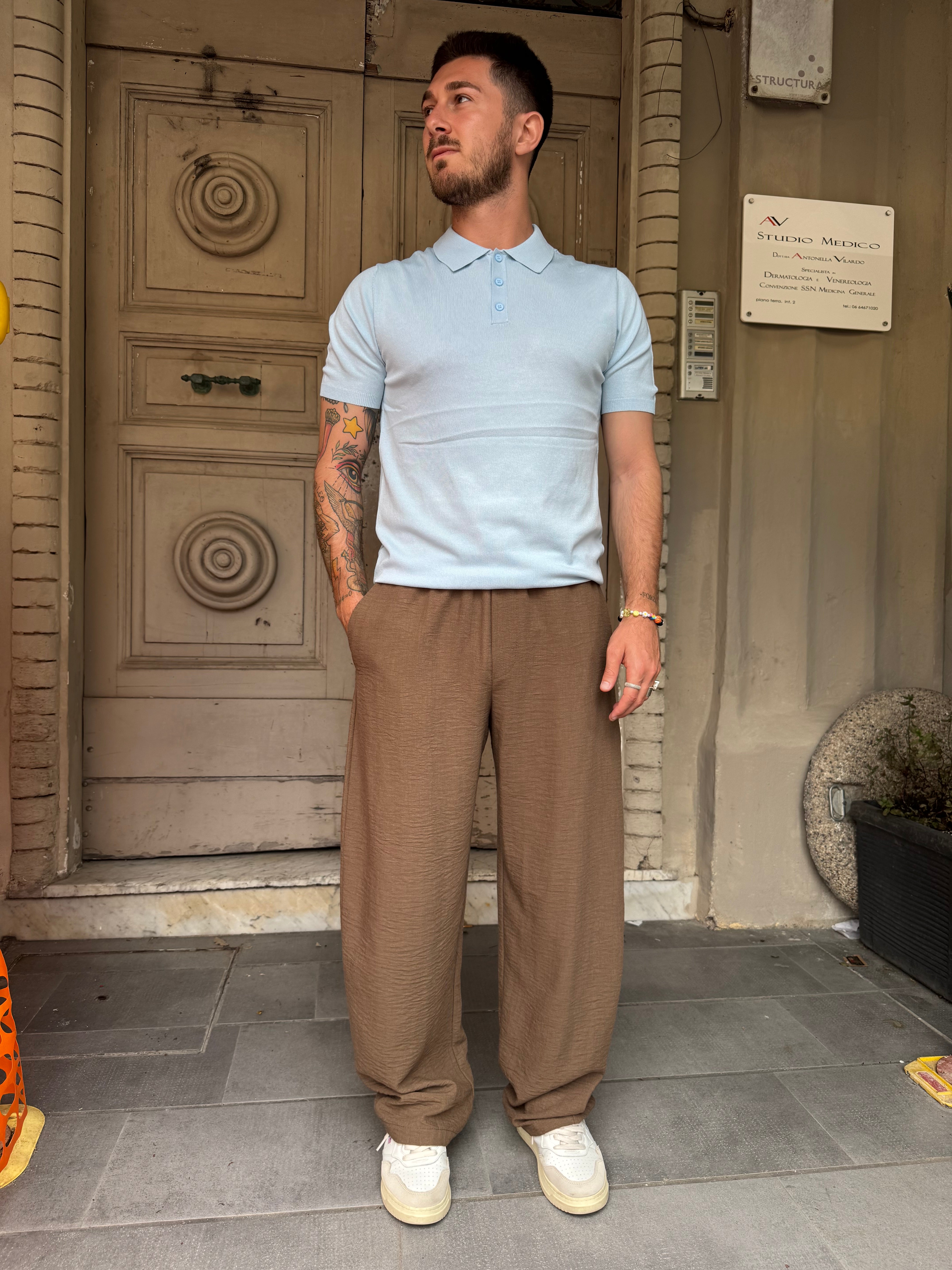 Pantalone Easy in Lino
